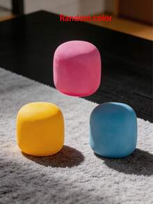 1pc Random Color Cotton Candy Squeeze Ball, Color Changing Under Sunlight, Soft Stress Relief Toy, Cylindrical Finger Toy, Suitable For Adults To Relieve Anxiety - Multicolor - View 10