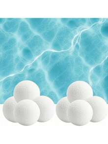 Bolas de limpieza para piscina - de absorción rápida, alta eficiencia, esponjas reutilizables para frotar spa y jacuzzi, adecuadas para sistemas de filtración de arena, diseño de superficie texturizada duradera, esenciales para el mantenimiento de piscina y spa. - Bolas de esponja descalcificadoras - Ver 12