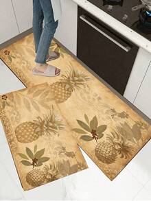 1pc Rubber Kitchen Mat, French Country Vintage Kitchen Decor Design Floor Mat, Suitable For Sink Area, Standing, Kitchen Decoration - Multicolor - View 4