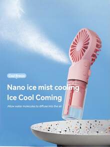 800mAh Mini Handheld Mist Fan, Portable USB Rechargeable Cooling Fan, Summer Mini Water Mist Fan, Personal Air Cooler, Travel Fan, Outdoor Sports Fan, Office Home Dorm Desktop Fan, Compact Pocket Fan, Vacation Essential, Creative Gift For Women And Men - Multicolor - View 5