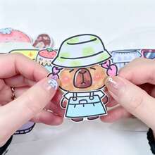 Capybara Dress-Up Interactive Quiet Book, Rich Scene Design, Fun And Interesting, Complete With Various Small Accessories, Diverse Combination Play, DIY Handmade Play, Create Your Own Fun Interactive Play Set - Multicolor - View 7
