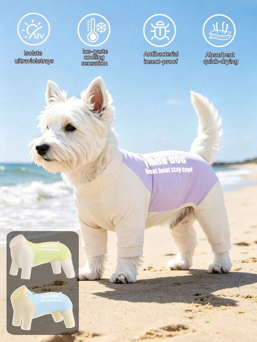 DomKim Dog Four-Leg Protective Cooling Vest, With UV Protection And Insect Repellent Functions. Breathable Mesh Design, Providing A Cool And Comfortable Wearing Experience For Outdoor Activities And Daily Sun Protection. Suitable For Small, Medium, And Large Dogs.