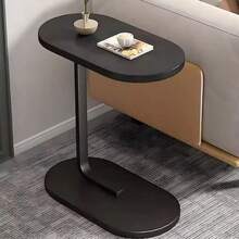 C-Shaped Sofa Side End Table – Compact Laptop Table For Living Room & Bedroom, Height Adjustable Couch Desk For Coffee, Snacks & Work – UK - Black - View 5