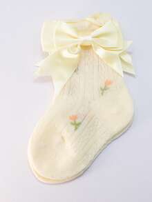 4 Pairs Girls' Multi-Color Soft Breathable Fashion Princess Style Pretty Cute Baby Socks Children's Short Socks Summer Casual Vacation Daily Use - Multicolor - View 5