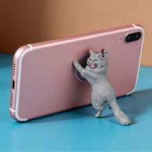 Cute Cat Shaped Phone Suction Cup Holder, Creative Mini Decoration, Universal Phone Stand Suitable For Children To Adults, Portable Desk Stand, Suitable As Home Office Gift - A - View 11