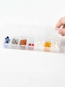 10pcs Detachable Plastic Pill Boxes, Transparent Daily Pill Organizer, Multi-Compartment Design, Suitable For Pills, Vitamins, Jewelry And Travel Storage (Home/Office Use) - Multicolor - View 5