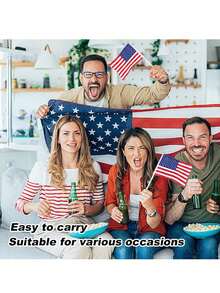 5/10/20pcs 21*14cm Puerto Rico Mexico Handheld Small Flags, 2026 World Cup National Team Cheering Hand Flags, Football Fan Stadium Support Banners, Vuvuzela Accessories, Father's Day Gift, July 4th Independence Day Decor, Wedding Graduation Bachelor Party Decoration, Indoor Home Room Soft Decor, Outdoor Yard Garden Scene Decoration - A - View 8