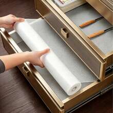 Diamond Pattern Drawer Liner, Cabinet Moisture-Proof Mat, Kitchen Mat, Shoe Cabinet Mat, Mildew-Resistant Wardrobe Mat, Shelf Mat. Thickened Diamond Countertop Mat, Waterproof And Oil-Proof. Available In Lengths: 100cm, 300cm And 500cm. - View 1
