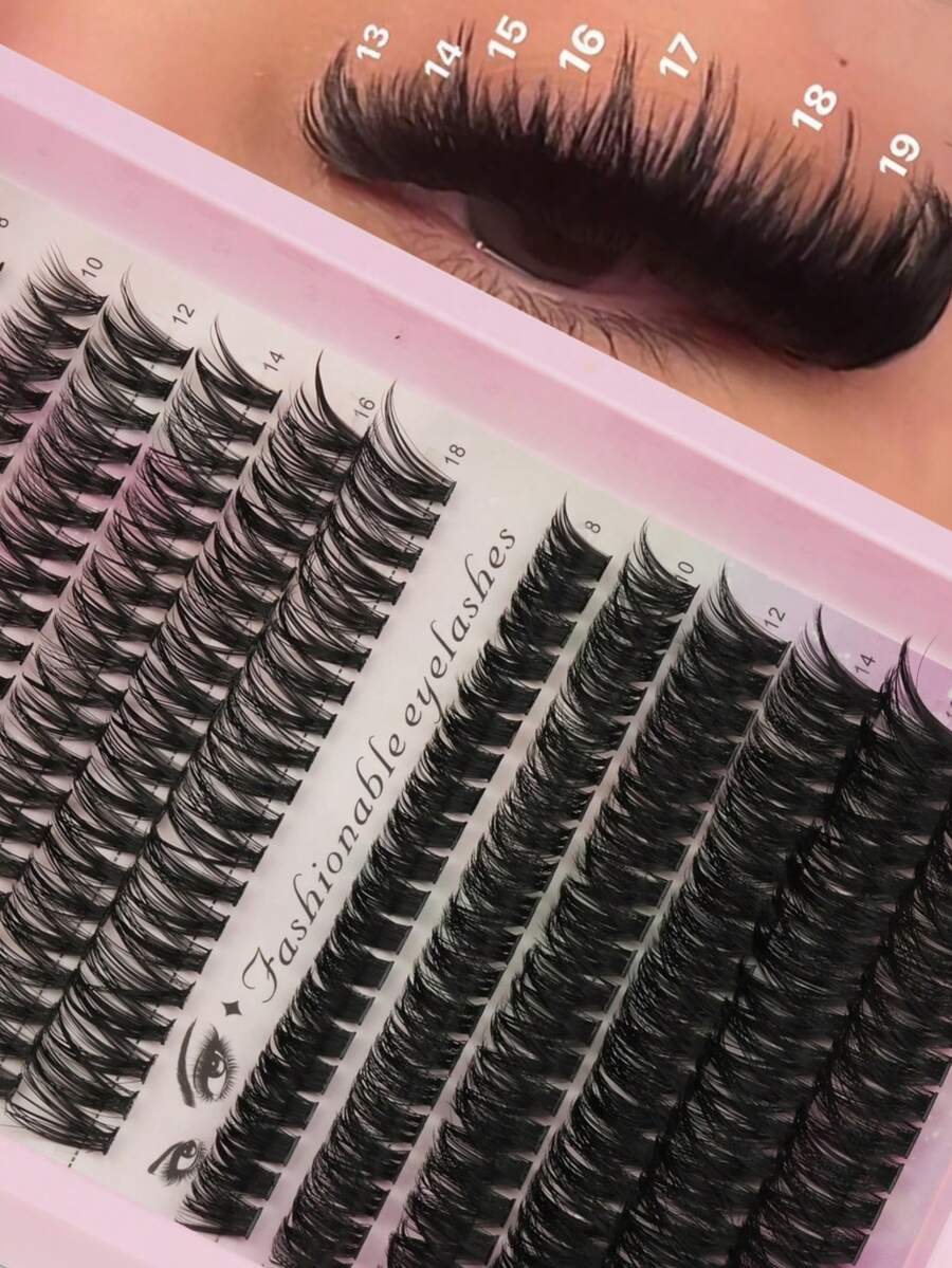 240 Gugusan Bulu Mata Ekstensi DIY, 6 Panjang Campuran (8-18mm) Bulu Mata Lengkung D, Bulu Mata Gugusan Tunggal Lengkung Padat, Kapasitas Besar Cocok Untuk Pemula, Hadiah Sempurna Untuk Wanita, Ideal Untuk Ekstensi Bulu Mata di Rumah Dan Riasan Sehari-hari - D - View 1