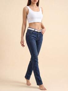 3 Stücke Damen Neuer Doppelherz Gürtel Hochwertiger PU Taillengürtel Für Jeans Und Kleider - schwarz-weißes Kamel - Übersicht 5