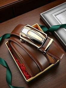 Men's Leather Belt Fashion Business Waist Belt Luxury Casual Waist Belt Alloy Buckle Jeans Matching Men's Belt - Multicolor - View 3