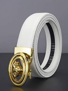 High-End Auto Buckle Waist Belt For Young Men, Versatile Business Casual Strap. Exquisite Craftsmanship, Comfortable To Wear, Work, Social Events. - Multicolor - View 14