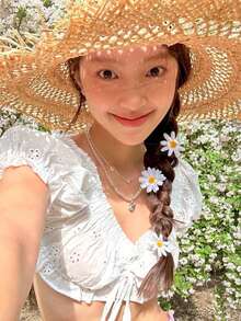 6pcs Mori Style Daisy Flower Hair Clips, Sweet Alligator Hair Clips, Versatile Side Clips For Summer Beach Photos - Multicolor - View 4