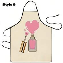 Adjustable Personalized Nail Art Pattern Apron, Suitable For Nail Technicians, Nail Salon Workers, Baking Enthusiasts, Housewives, Home Kitchen, Nail Salon Uniform, Perfect Gift For Nail Art Lovers - Multicolor - View 12