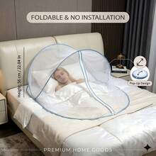 Portable Pop-Up Bed Mosquito Net, Foldable Mesh Bed Cover, Easy Setup Mosquito Net For Indoor Bedroom And Outdoor Camping - A - View 4