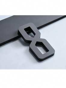 1pc 3D High-Visibility Acrylic Number & Letter Door Sign, Business Style Classic Black Square Geometric Beveled Edge High Contrast Waterproof Sun-Proof Wear-Resistant Multi-Functional Signage Suitable For Office, Conference Room, Office Building Room Number - House Number - View 18