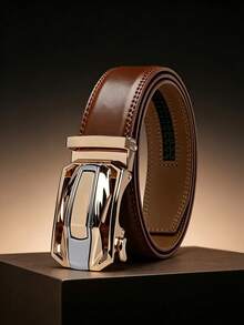 Men's Leather Belt Fashion Business Waist Belt Luxury Casual Waist Belt Alloy Buckle Jeans Matching Men's Belt - Multicolor - View 4