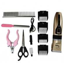 Dog Clippers Grooming Kit For Dogs Cats Pets | Low Noise, Rechargeable Cordless, Long Battery Life, Simple For Beginners, 4 Guide Combs, Removable & Rinsable Blade - Multicolor - View 8