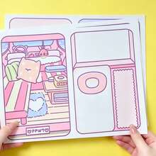 Girls DIY Handmade Wardrobe Interactive Quiet Book, Casual Sweet Cool Daily Style, Free Mix & Match, Rich Accessories, Diverse Gameplay, Hands-On Create Your Own Exclusive Look Fun Craft Kit - Multicolor - View 3