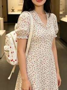 Mochila mini versátil y de moda para mujer, mochila impermeable para estudiantes de secundaria y universidad, bolso de hombro pequeño para viajes, mochila impermeable para negocios y desplazamientos, mochila funcional con múltiples bolsillos - Blanco - Ver 6