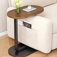 C-Shaped Sofa Side End Table – Compact Laptop Table For Living Room & Bedroom, Height Adjustable Couch Desk For Coffee, Snacks & Work – UK - Black - View 6