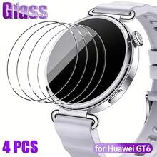 4pcs/Pack High Definition Screen Protector For Huawei Watch GT6-41mm GT6/Pro-46mm, Newly Upgraded Tempered Glass Material, 9H Hardness, Scratch Resistant, Anti-Fingerprint, Bubble-Free, Suitable As Christmas And Halloween Gift - 4pcs for GT6-46mm - View 2