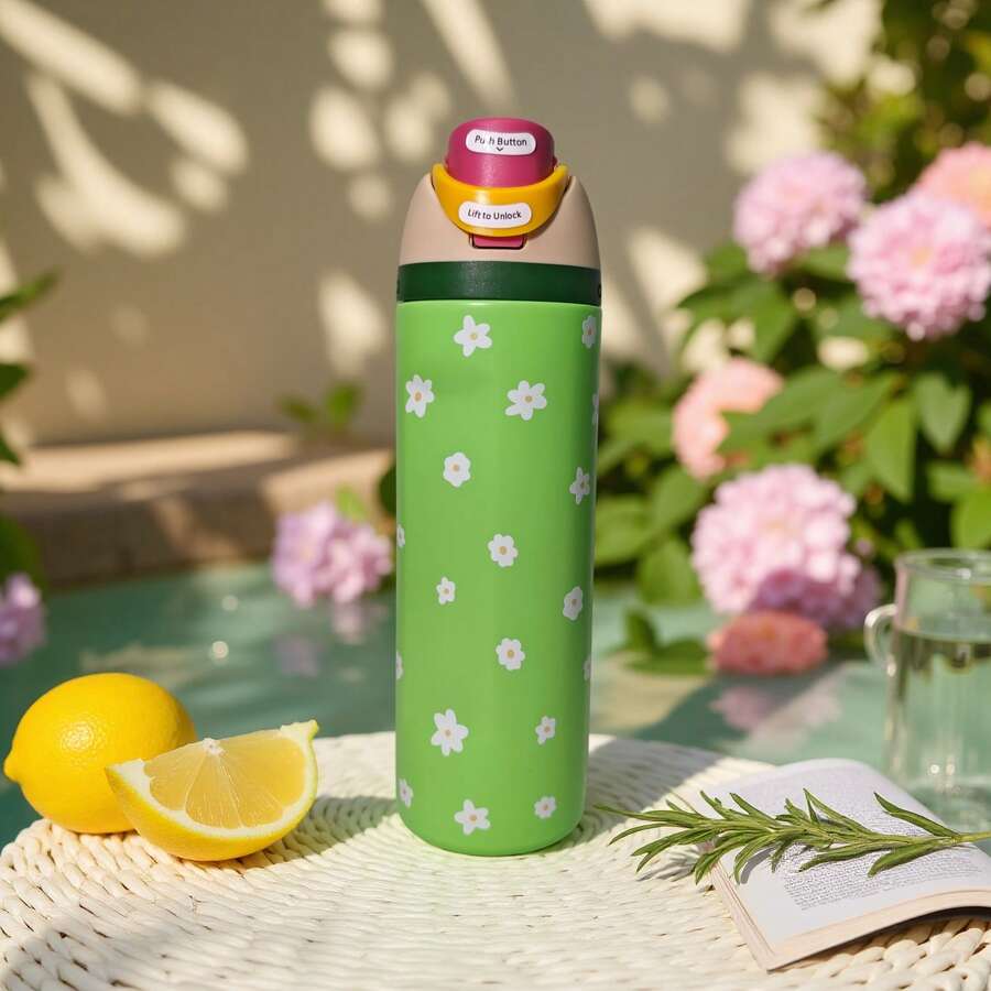 24oz Owala FreeSip Green Insulated Bottle, Leak-Proof Sweat-Proof Stainless Steel Travel Water Bottle With Straw, Perfect For Daily Commute - 綠色 - 查看 1