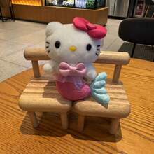1個 Sanrio Hello Kitty 夏威夷黑白美人魚貓絨毛包掛飾，可愛 KT 吊飾車用配件，節日禮物 - 彩色 - 查看 11