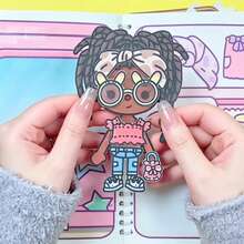 Girls DIY Handmade Wardrobe Interactive Quiet Book, Casual Sweet Cool Daily Style, Free Mix & Match, Rich Accessories, Diverse Gameplay, Hands-On Create Your Own Exclusive Look Fun Craft Kit - Multicolor - View 7