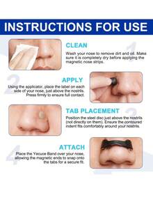 120cs Magnetic Nasal Dilator Refill Tabs , Improve Sleep Quality & Snoring Solution - Sweat Resistant, Skin Nasal Strips,Magnetic Nose Strips, Sleep & Sports Breathing Dilator Accessories, Outdoor Sports Nose Stickers, Skin-Friendly & Non-Greasy, - Nose Patch 120 Tablets - 查看 5