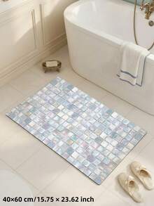 1pc, Summer New, Iridescent Mosaic Style Bathroom Mat, Summer Bestseller, Door Mat, Small Rug, Welcome Mat, Carpet, Floor Mat, Outdoor Door Mat, Kitchen Rug, Home Decor, Front Door Mat, Area Small Rug, Outdoor Mat, Home Decor, Area Rug, Garden Rug, Washable Rug - Multicolor - View 4