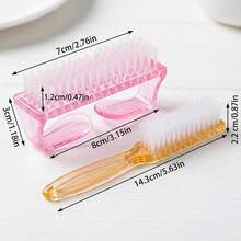 Set 5 Piezas Cepillo de Uñas con Mango de Agarre Ergonómico, Limpiador de Manos y Pies con Cerdas Flexibles, Kit de Herramientas para Manicura y Pedicura en Colores Surtidos para toda la Familia - 1 - Ver 4
