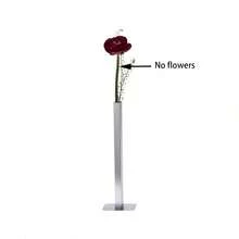 銀色不鏽鋼花瓶 | 現代極簡主義家居裝飾花瓶，極簡主義銀色金屬花瓶 | 高端不鏽鋼裝飾花瓶，獨特設計花卉容器奢華金屬花卉容器，適用於客廳、玄關和桌面 - 1PC - 查看 5