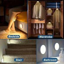 1/3/6PCS 8LED Wireless Sensor Night Light, USB Charging Intelligent Sensing Wall Light, With On/Off Function, Very Suitable For Lighting In Kitchens, Bedrooms, Living Rooms, Stairs, Corridors, Bathrooms, Dormitories And Other Places - Multicolor - View 7