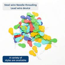 50pcs Threading Tool Set, Small Needle Threaders Suitable For Sewing, Embroidery, Quilting And Cross Stitch (Random Color) - Random Color - View 4