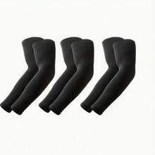 1 Pair Cooling Sun Protection Arm Sleeves, Breathable Elastic Quick-Dry Fabric, Snug Fit, Ideal For Summer Sports And Cycling - Multicolor - View 6