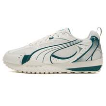 Puma 黑色骑士V2男女通用休闲鞋，轻便舒适的日常运动休闲鞋 406318-03 - 暖白-綠色-銀色 - 查看 1