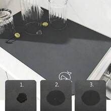 1/10 pezzi Tappetino drenante con motivi teschio nero e bianco, antiscivolo super assorbente e ad asciugatura rapida in diatomite per macchina da caffè espresso, sottobicchiere resistente all'usura, tappetino per asciugatura stoviglie da bancone, forniture per cucina domestica - Grigio Scuro - Visualizzare 10