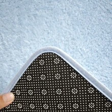 家用浴室地墊 吸水防滑腳墊 3層加厚柔軟玄關地毯 現代簡約長方形地毯 - 淺藍色 - 查看 5