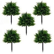 3 Packs Large Artificial Cedar Trees With Stakes - UV Protected Fake Juniper/Pine Shrubs For Outdoor And Indoor Porch Garden Decor, Perfect For Various Holiday Decorations Like Halloween, Christmas, Thanksgiving, Outdoor Ornaments - Multicolor - View 12