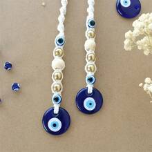 Handcrafted Evil Eye Bag Charm - Bohemian Style Handmade Keychain, Unique Decor For Bags, Home & Car Rearview Mirror, Perfect Gift Idea - Multicolor - View 5
