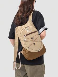 Urban Explorer 4-Color Functional Backpack Set | Grey, Pink, Yellow And Black, Suitable For Multiple Commuting Scenarios, Beautiful And Practical. Elastic Rope System * Multi-Compartment Partition Design, One Set Of Equipment Can Meet Various Needs For Campus Travel And Outdoor Activities. Smooth Two-Way Zipper, Top Woven Strap Reduces Shoulder Strap Pressure, Suitable For Daily Campus Use. Independent Vertical Zipper Pocket, Can Classify And Store Documents. - Multicolor - View 9