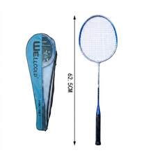Juego de Raquetas de Bádminton con Funda Transparente, Ligeras 62.5cm, Ideal para Niños y Principiantes, Set para Deportes de Interior y Exterior, Incluye Raqueta y Funda - Azul - Ver 4