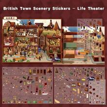20pcs Large Matte Small Town Mini Scene Stickers, Including 6 Different Scenes And 14 Sticker Materials, 3D Cartoon House DIY Landscape Decorative Stickers For Scrapbooking And Stationery - Set - View 14