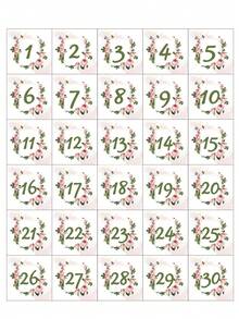 20/30/40 Pcs/Set Floral Wedding Table Numbers. Including Main Table Card, Table Center Decor, Double-Sided Printing, Flower And Geometric Pattern Design - View 27