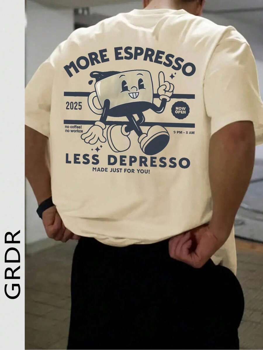 Men T-Shirts - 杏色 2 - 查看 1