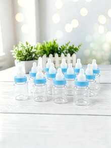1/12pcs Creative Pacifier Shaped Candy Jars, Baby Shower Mini Pacifier Bottle Boxes With Lids, Small Item Storage Containers, Gift Storage Boxes For Candy, Cake, Chocolate Display, Suitable For Home, Wedding, Baby Shower, Valentine's Day, Easter, Thanksgiving - Baby Bottle - View 9