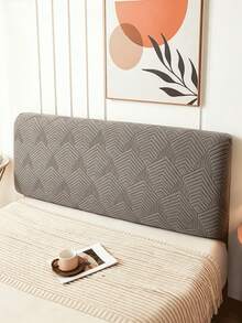 1PC New Jacquard Bed Headboard Cover, Solid Color, High Elasticity, Pet-Proof Against Dirt And Scratching, Soft Skin-Friendly, Convenient Non-Slip Dust-Proof, Machine Washable, All-Season Use, Suitable For Various Occasions - Dark Grey - View 16