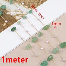 1m Fashionable Multi-Style Colorful Glass Rhinestone Asymmetrical Stone Copper Clasp Bead Chain For Handmade DIY Bracelets, Necklaces And Clothing Accessories - DIY Chain - View 18