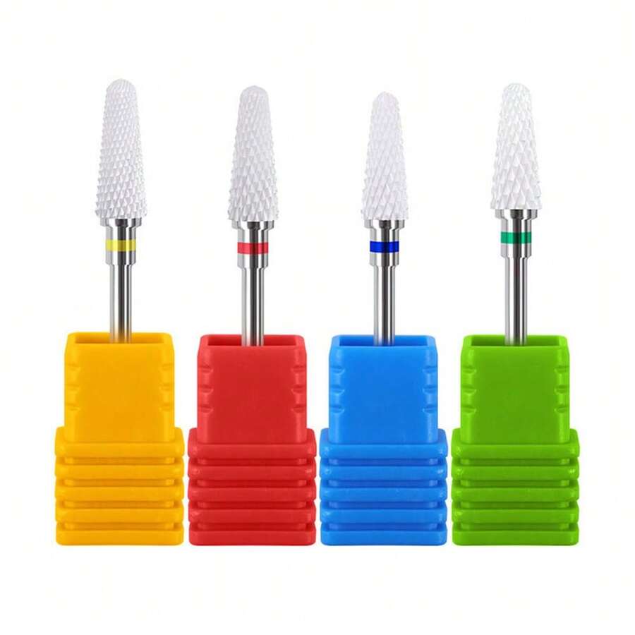Ceramics Milling Cutters For Manicure, Remove Nail Polish Gel Cuticles Nail Drill Bits PedicureTools - Multicolor - View 1